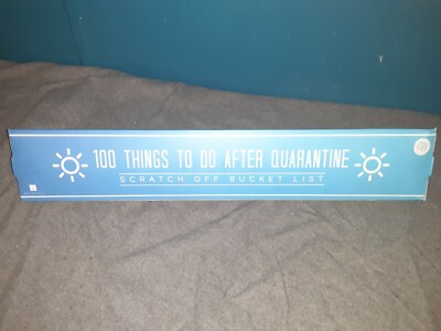 NEW 100 Things To Do After Quarantine Bucket List Scratch Off Poster