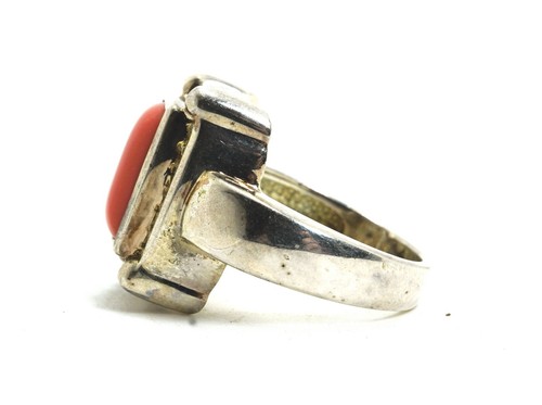 WK Whitney Kelly Sterling Silver Orange Onyx & CZ Ring, Size 9 - Picture 5 of 6