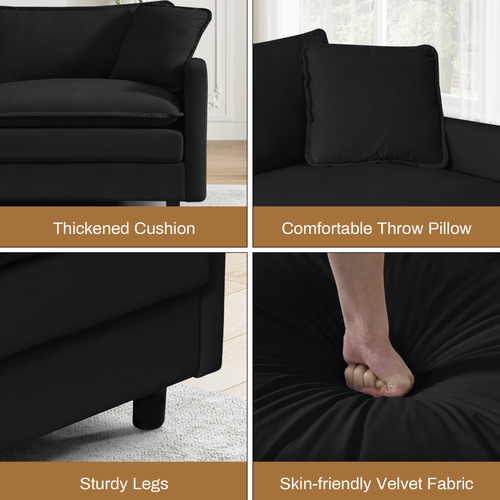 Oversized U-Shaped Deep Seat Modular Sectional Sofa Couch with 2 Chaise Lounge - Picture 33 of 63