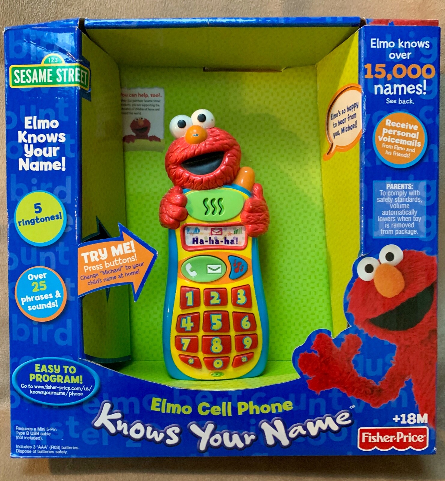elmo cell phone toy