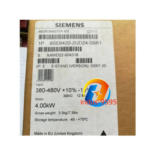 6SE6 420-2UD24-0BA1 6SE6420-2UD24-0BA1 NEW SIEMENS MICROMASTER 1 Year Warranty - Picture 1 of 7