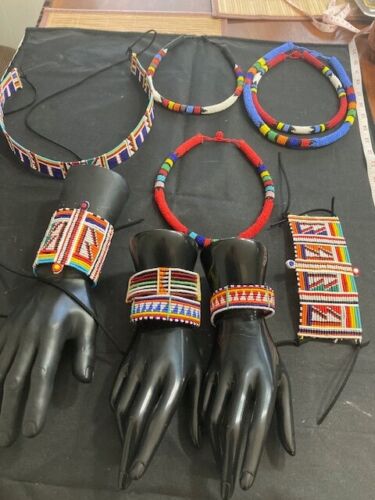 Very Cool African Hand Beaded Jewelry Set From Ind