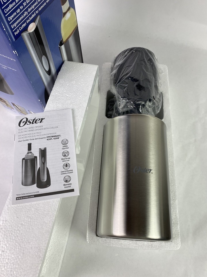 Oster Rechargeable and Cordless Wine Opener with Stainless Steel