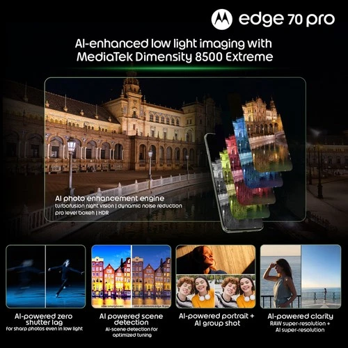 Motorola Edge 70 Pro 5G 8GB RAM 256GB Lily White NFC Dual Sim Unlocked - Picture 10 of 21