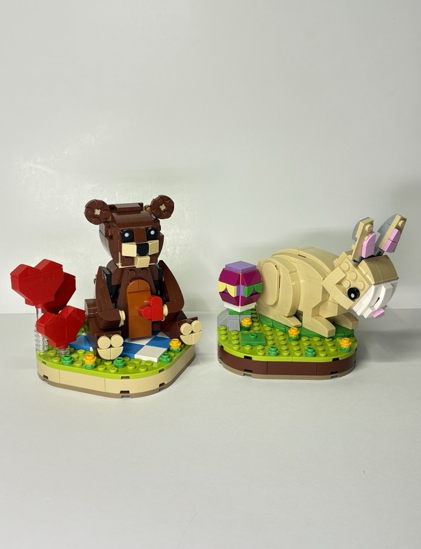 LEGO Iconic: Valentine's Brown Bear (40462) And Easter Bunny (40463)