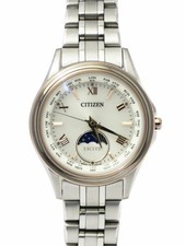 CITIZEN Exceed Eco-Drive Sun & Moon EE1016-66A Silber Damenuhr gebraucht #21021