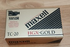 Maxell VHS-C HGX Gold Premium High Grade Camcorder Video Tape TC-20 New Sealed