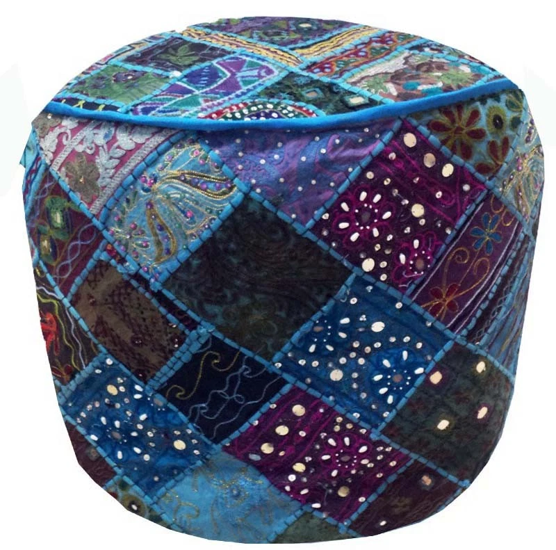 WHOLESALE LOT 10 PCS CHRISTMAS GIFT OTTOMAN BENCH FOOTSTOOL POUF PILLOW COVER - Image 2 of 4