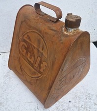 Vintage GULF Motor Oil Tin Can with original cap Pyramid Type Highly Collectable