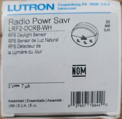 Lutron LRF2-DCRB-WH Radio Power Savr Wireless Ceiling Daylight Sensor