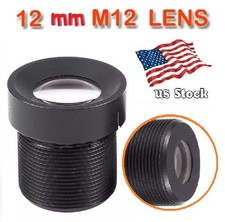12mm 1080P CCTV Camera Lens 1/3"-1/4" F2.0 FPV Security Lens for Camera, Black