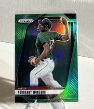2025 Panini Prizm - Yordanny Monegro, Yordanny Monegro #25 Green Prizm (RC)