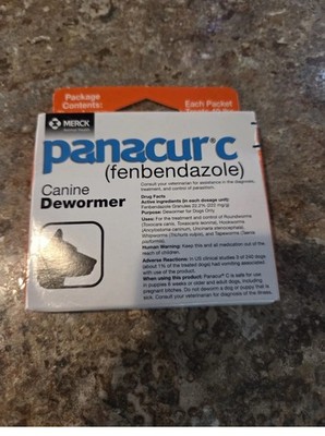 Panacur C Canine Dewormer 4g x 3 Dose Pack | Treats Roundworms Hookworm Tapeworm