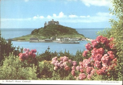 St. Michael's Mount Cornwall 1982 John Hinde Vintage Postkarte UK Castle Island
