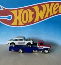 Custom Loose Hot Wheels Horizon Hauler Summit Racing 55 Chevy Gasser 164