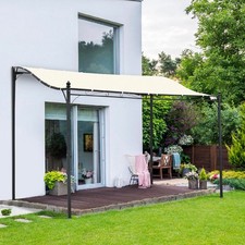Pergola da Esterno in Metallo/Poliestere 3x3 mt colore Crema VivaGarden