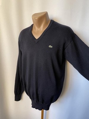 Men Lacoste Sweater Navy Wool 38 / M / 46 #9ZDH