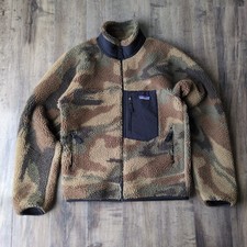 Patagonia Classic Retro-X Deep Pile Fleece Kansas Sky Camo Mens Small