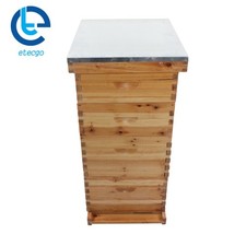 4 Layer 10 Frame Bee Hive Beeswax Coated Fir Wood Bee Hive Starter Kit Bee Boxes