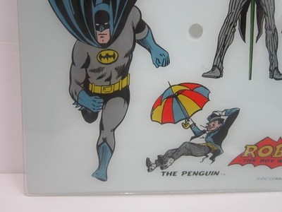 BATMAN & ROBIN ルームランプ Vintage 1978 DC Comics Batman Glass Ceiling Lamp Light Shade Cover