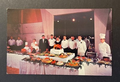 Saturday Night Buffet Dell View Hotel Lake Delton Wisconsin chrome 1958