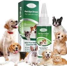Dog Eye Drops 60ML for All Animal Eye Wash,Helps Relieve Pink Eye & Allergy S...