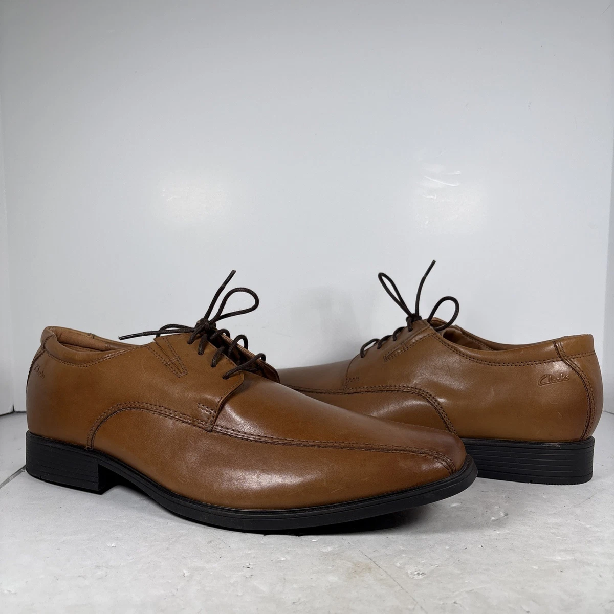Clarks Men\'s Tilden Plain Oxford Dark Tan Lace‎ Up Dress Shoe NEW US size 9 W Clarks Tilden Walk Oxford - Free Shipping | DSW main image 2