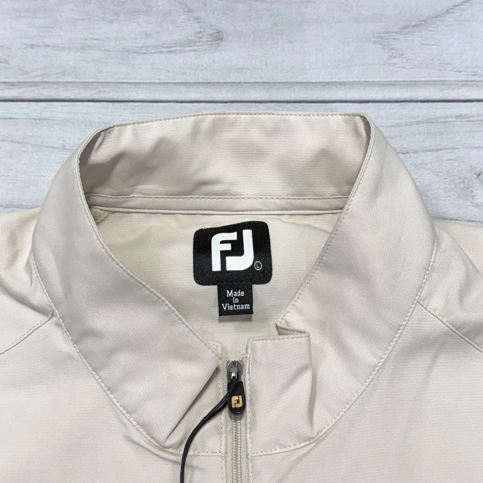 Footjoy Jacket Mens L Sandstone Golf Rain Full Zip Windshirt Windstopper NWT - Image 3 of 4