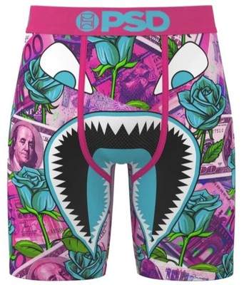 PSD Warface Intel Roses $100 Bills Mesh Front & Back Panels Boxers Mn's NWT