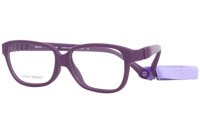 Dilli Dalli Choco-Chip Eyeglasses Frame Youth Eggplant Full Rim 49mm