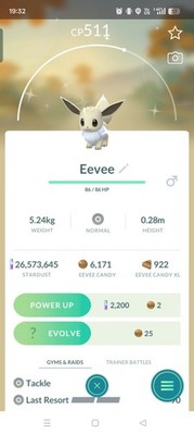 Pokemon Go Shiny Eevee 20k oder 1 Million Dust Trade