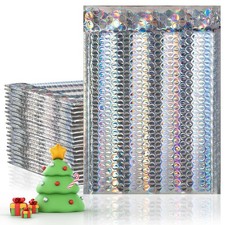 Holographic Metallic Bubble Mailers Opaque Padded 10 Pack 7 x 11 in