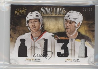 2013 Panini Prime Duals 15/25 Duncan Keith Zdeno Chara #D-KC Dual Patch HOF n9g
