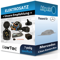 FüR Mercedes Citan Kasten/Bus 09.21- Towtec E-Satz 7Polig Fahrzeugspezifisch Neu