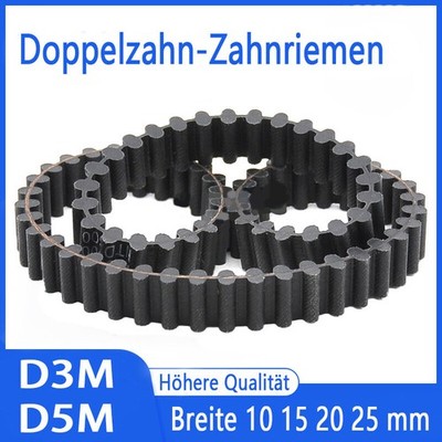 Zahnriemen D3M D5M Doppelzahnriemen 10 15 20 25mm Breite Doppelt Verzahnt Belt
