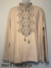 Men  s Ukrainian Vyshyvanka Embroidered Shirt Men  s Medium Large