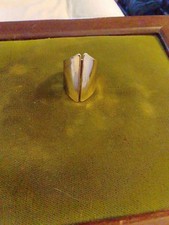 Minimalist Brutalist Gold-Tone Split Band Ring