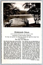 Uglei Lake Bridge Holsteinische Schweiz Scenic Germany Real Photo RPPC