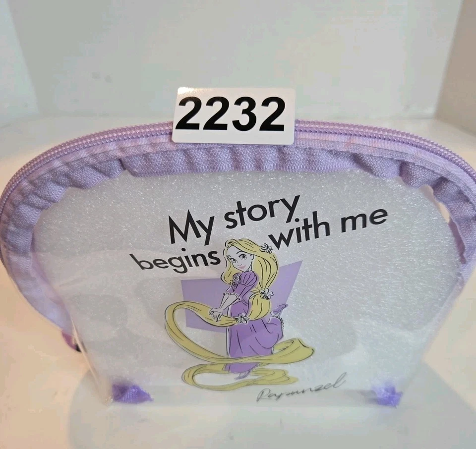 Daiso Disney Princesa Rapunzel Transparente Viaje, Maquillaje, Estuche para Lápices Foto 4 de 4