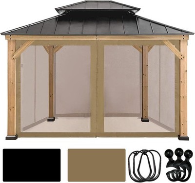 Coastshade Gazebo Canopy Mesh Walls Replacement 10x12 Gazebo Pergola Mosquito