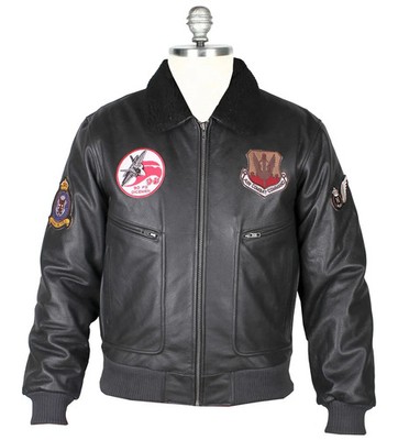 Men's 100% Genuine Leather Jacket Coat Bomber B3 Buffalo Skin TOPGUN Tysoro