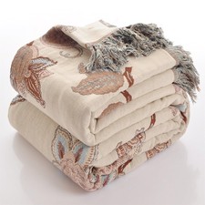 Boho Throw Blanket, 100 Cotton Ultra Soft Luxury Throw Rustic Quilt, Muslin ...