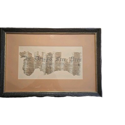 Detroit Free Press 1880 Campaign Edition Framed Article Antique Art Work