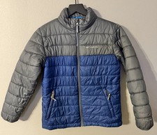 Columbia Boys Blue Gray Omni Heat Jacket Size M 10/12