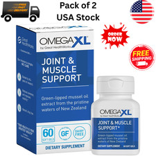 2 Packs Omega XL Natural Joint  Muscle Support 60ct Softgels, 60 softgels
