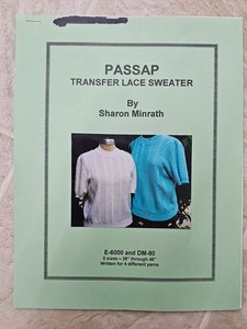 Transfer Lace Sweater Pattern for PASSAP E6000 or DM 80