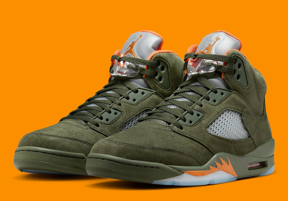 Nike Air Jordan V 5 Retro Army Olive Solar Orange Undftd DD0587