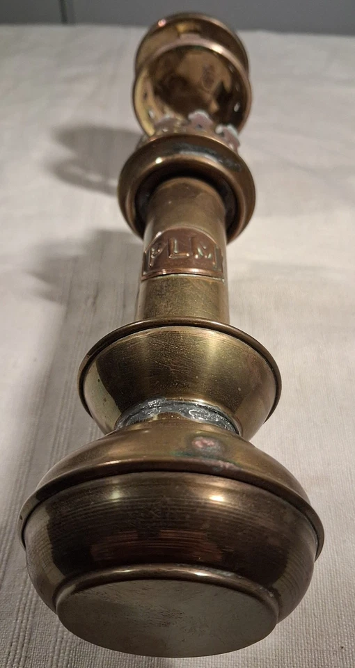 APPLIQUE MURAL DE TRAIN EN LAITON "Paris Lyon Mediterranée" ELECTRIFIE - Photo 2/4