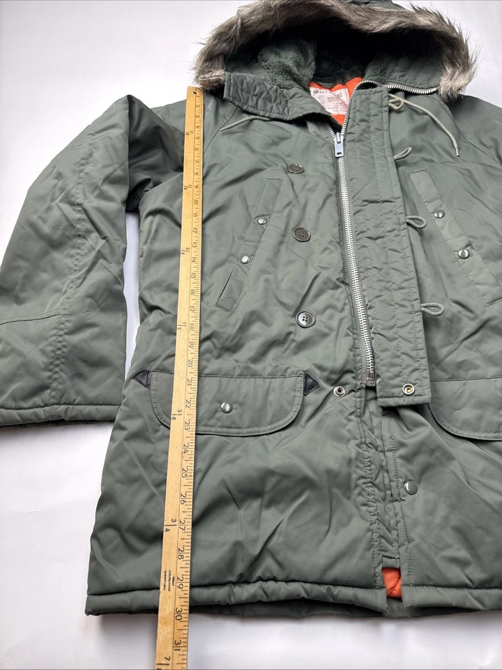 Vintage Military Flying Fur Parka N3-B Jacket Sz Medium Golden Fleece WPL-5344 - Image 4 of 4