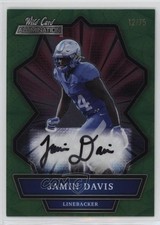 2021 Wild Card Alumination Green 12/75 Jamin Davis Rookie Auto RC 1by6. rookie card picture